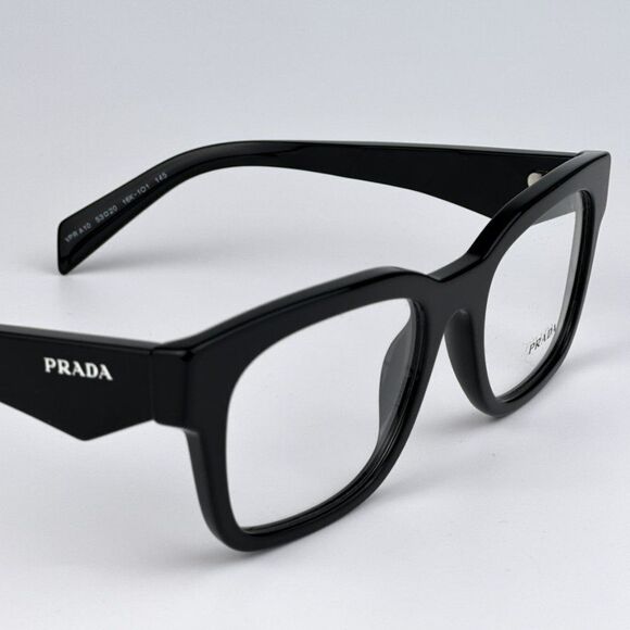 NEW Prada PRA10V 16K101 Black Square Unisex Eyeglasses PR A10V - Picture 9 of 11